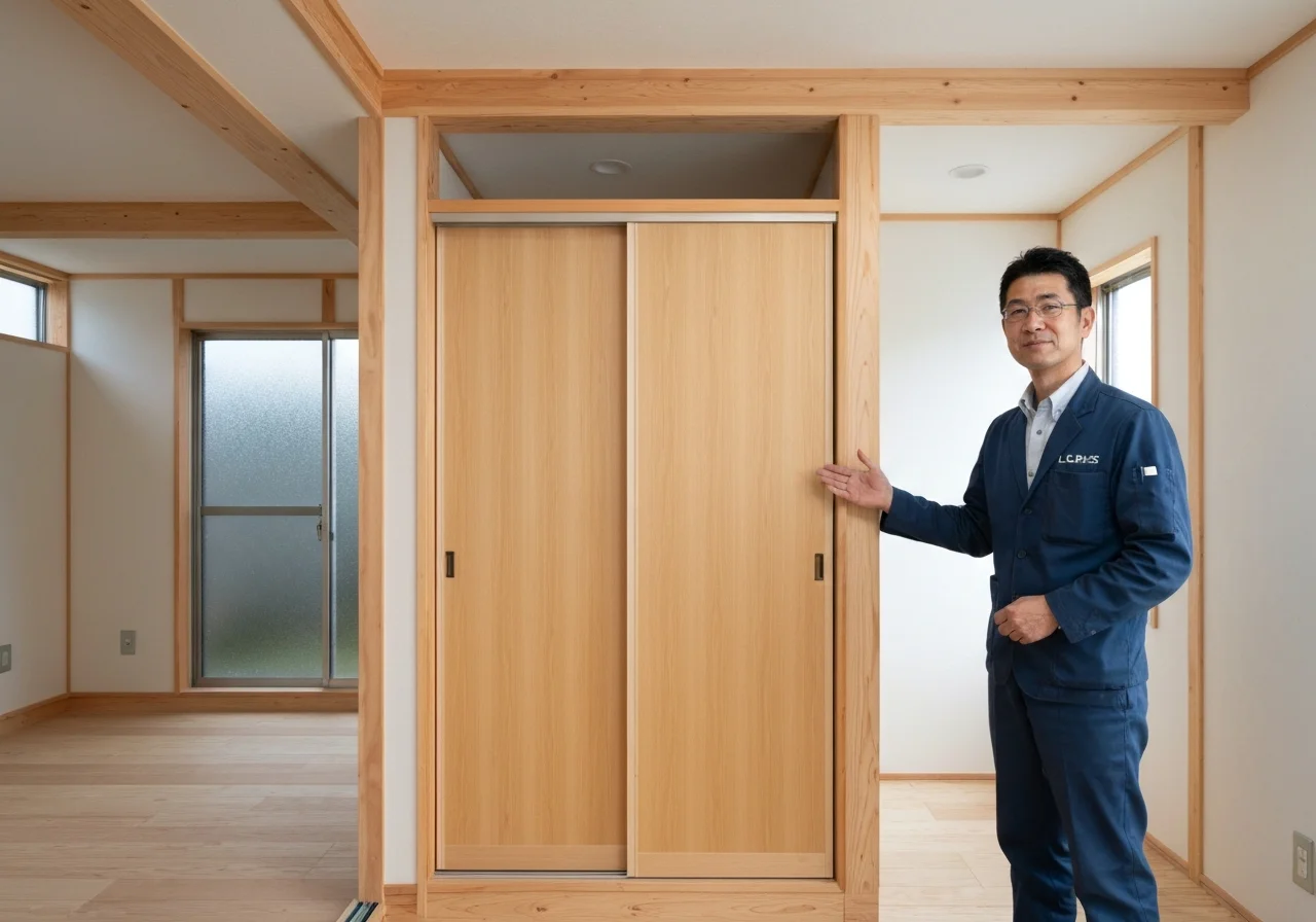 A renovation space opened up into a spacious LDK by removing a wall, creating a dynamic interior that makes the character of the beams and columns stand out